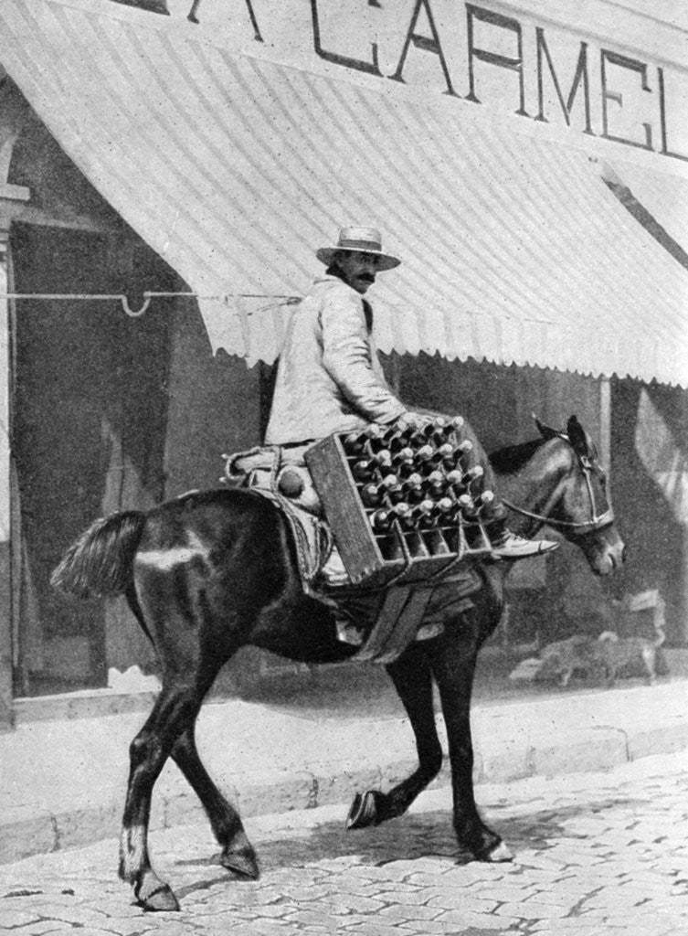 Detail of Beer delivery, Valparaiso, Chile by Allan