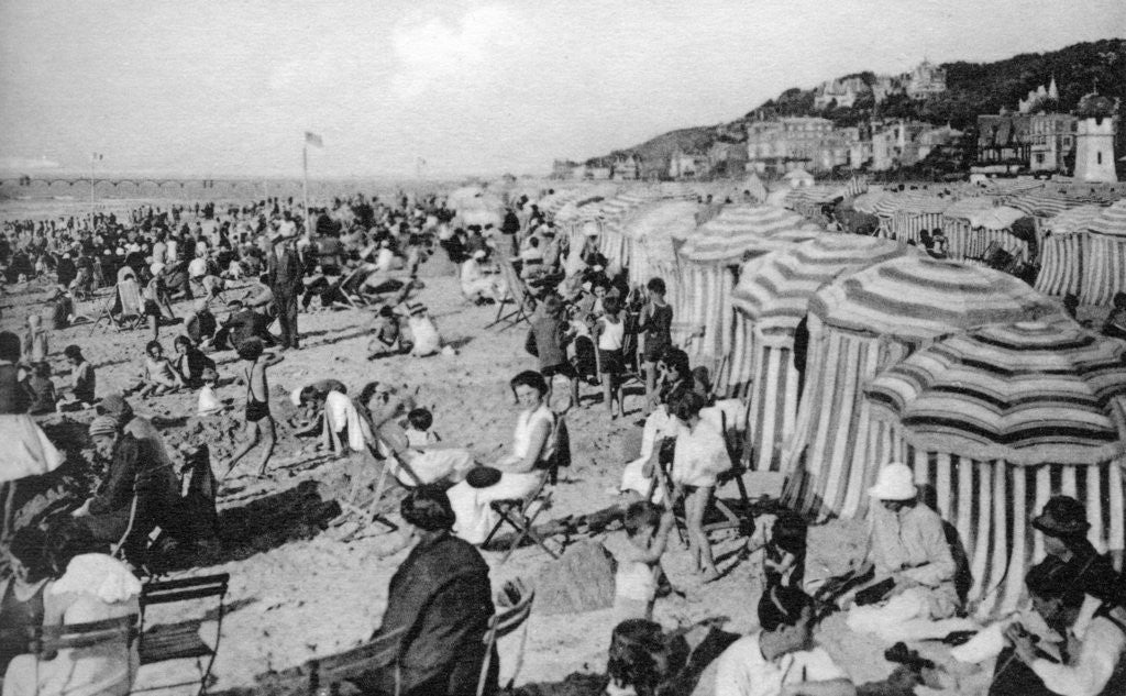 Detail of The beach, Trouville, France by Anonymous