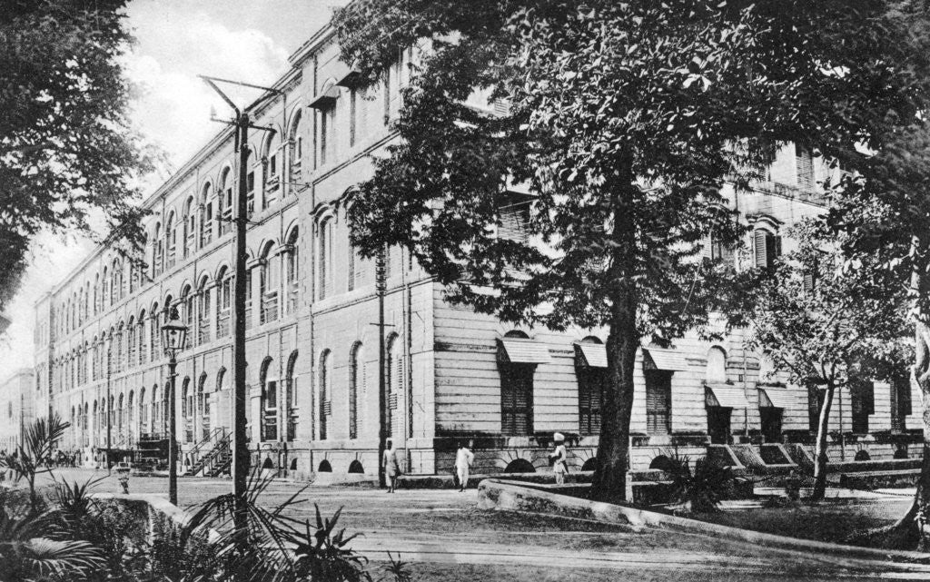 Detail of Queen's Barrack, Fort William, Calcutta, India by Anonymous