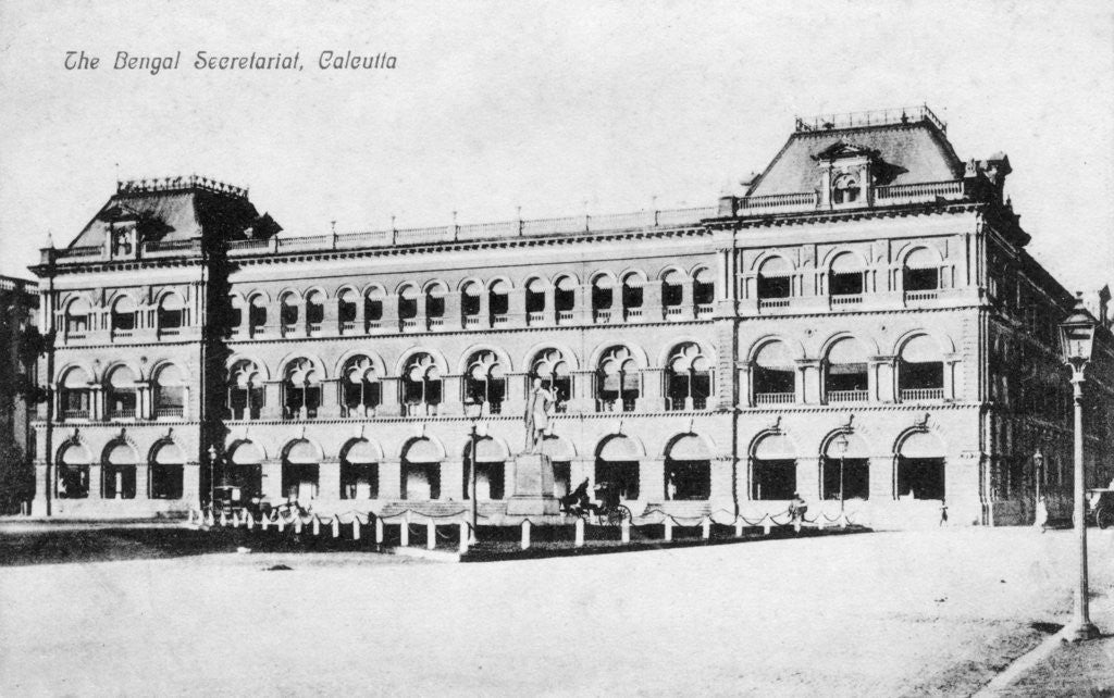 Detail of 'The Bengal Secretariat, Calcutta', India by Anonymous