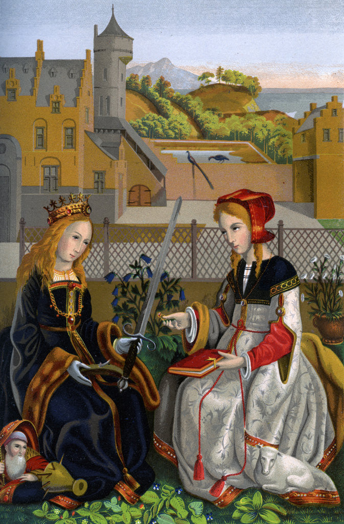 Detail of Saint Catherine of Alexandria by H Moulin