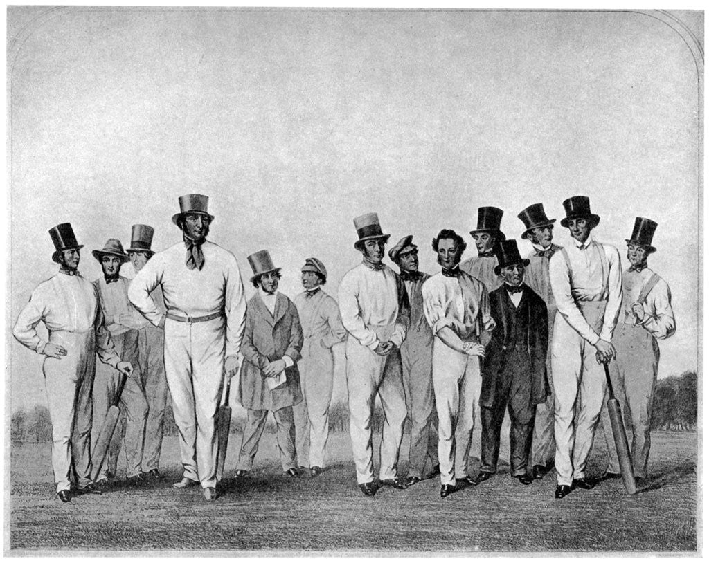 Detail of The English cricket eleven of 1846 by Anonymous