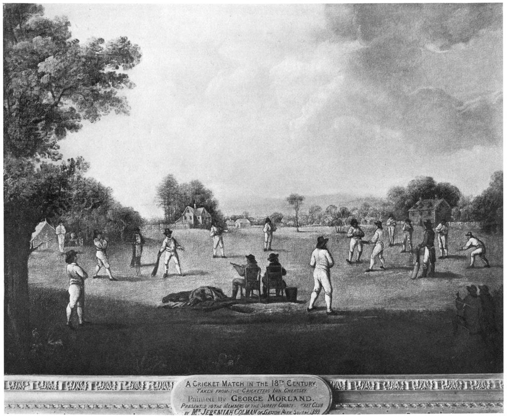 Detail of A cricket match by George Morland