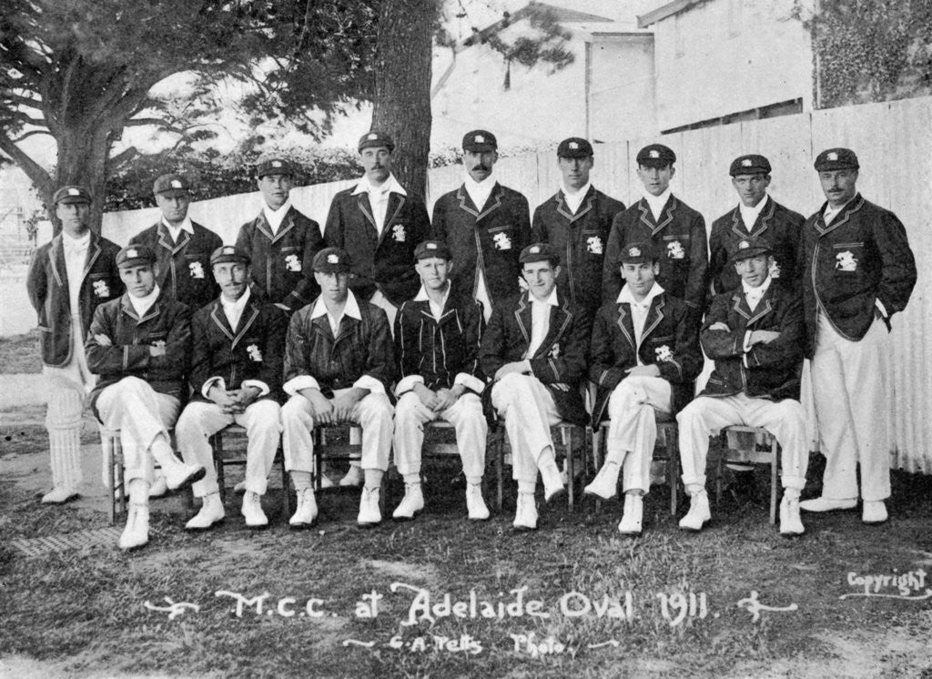 Detail of The Australian-touring English cricket team of 1911-1912 by CA Petts