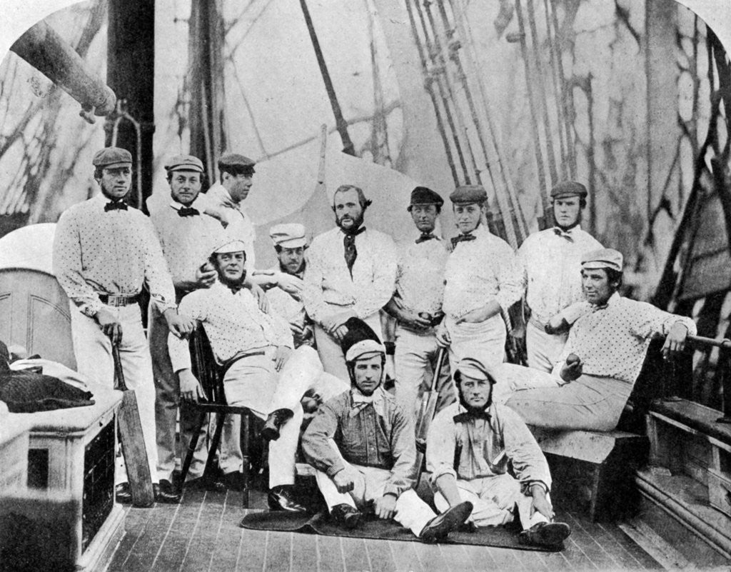 Detail of The first English cricket team to tour America by Anonymous