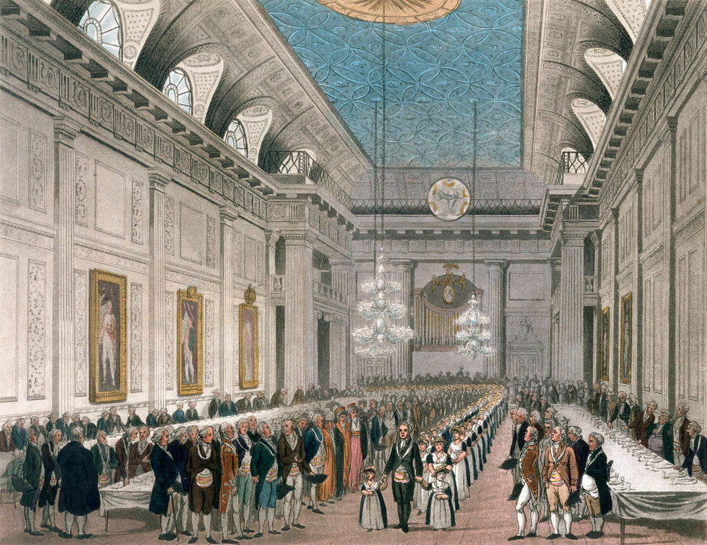 Detail of Procession at Freemasons' Hall by Joseph Constantine Stadler