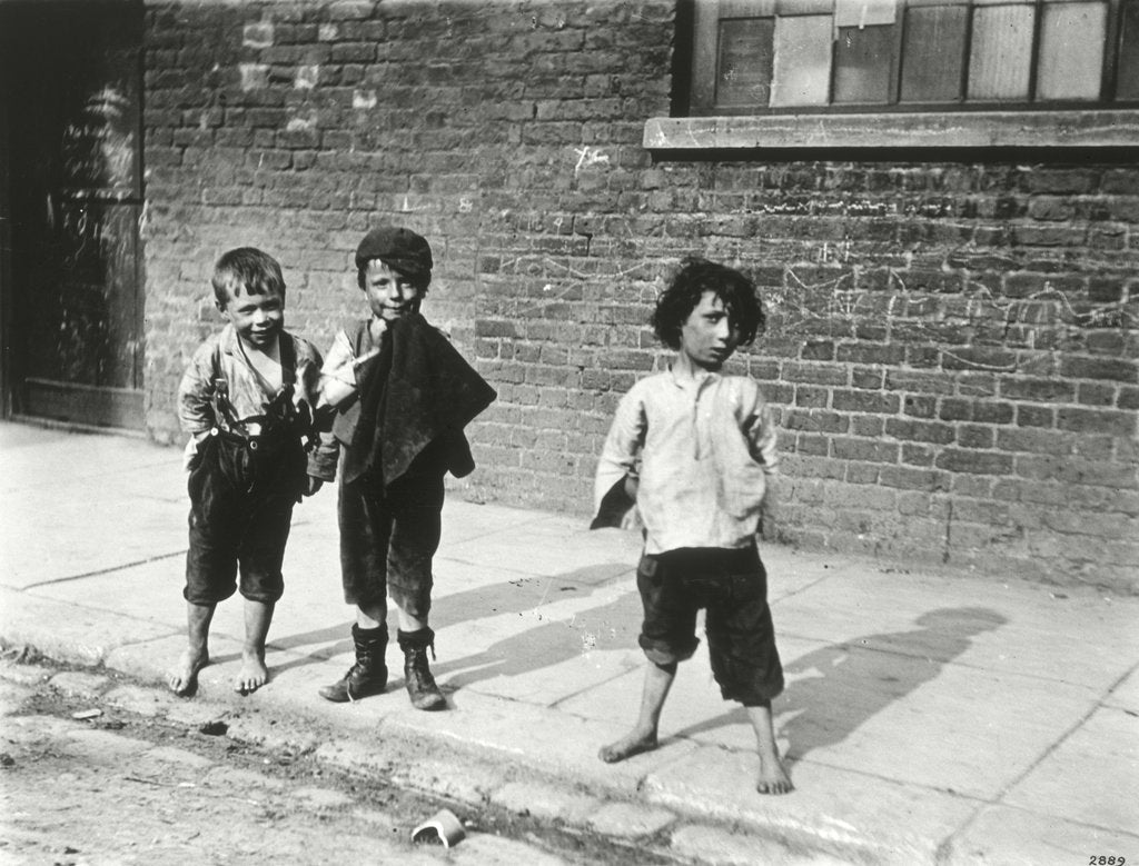 Detail of Street urchins in Lambeth, London, 19th century by Unknown