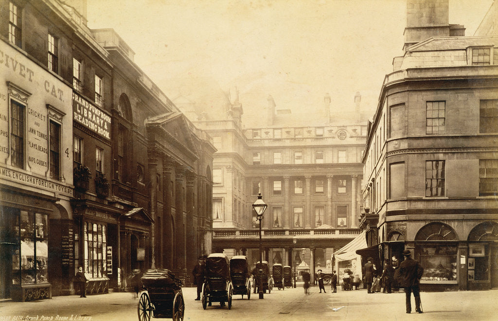 Detail of Abbey Square and Pump Rooms, Bath, c1880 by Unknown