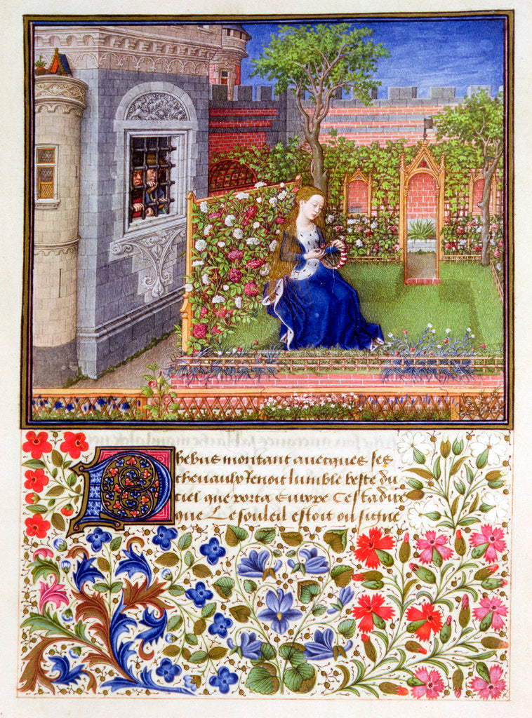 Detail of The prisoners listening to Emily singing in the garden by Anonymous