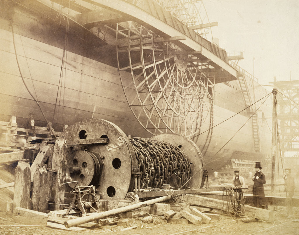 Detail of Isambard Kingdom Brunel beside the Great Eastern, c1857 by Robert Howlett