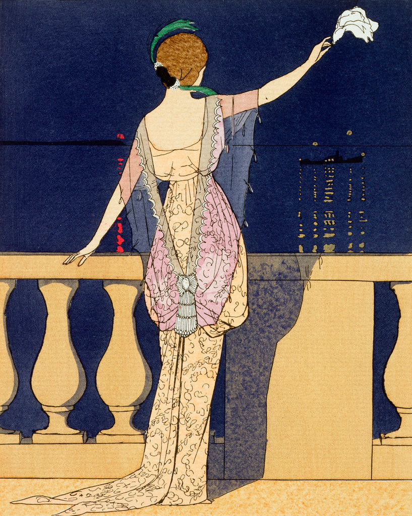 Detail of Farewell at Night by Georges Barbier