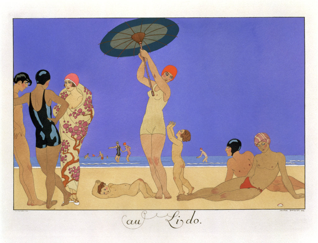 Detail of At the Lido, 1920 by Henri Reidel