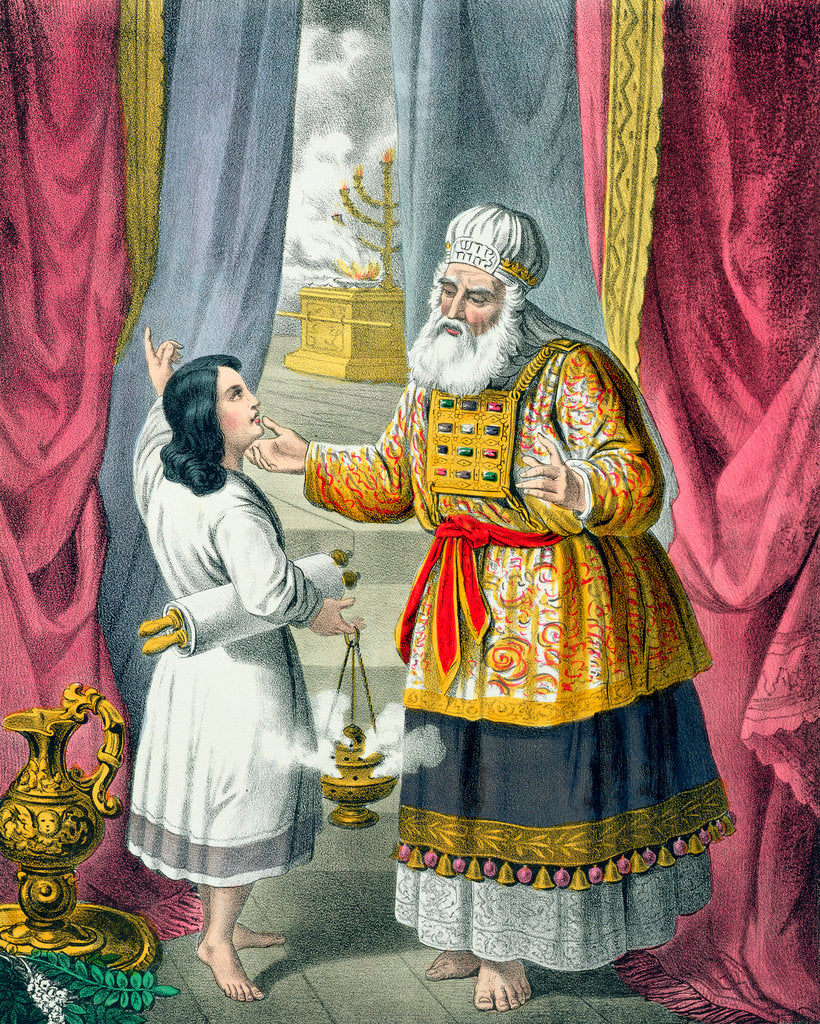 Detail of Eli questioning Samuel regarding his vision by Siegfried Detlev Bendixen