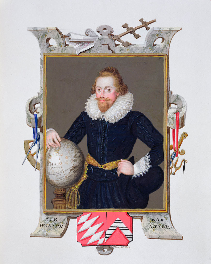 Detail of Sir Walter Raleigh, English writer, poet, courtier, adventurer and explorer by Sarah