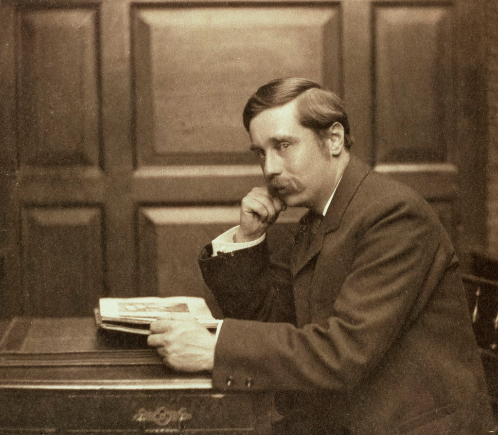 Detail of HG Wells, British author by Frederick Hollyer