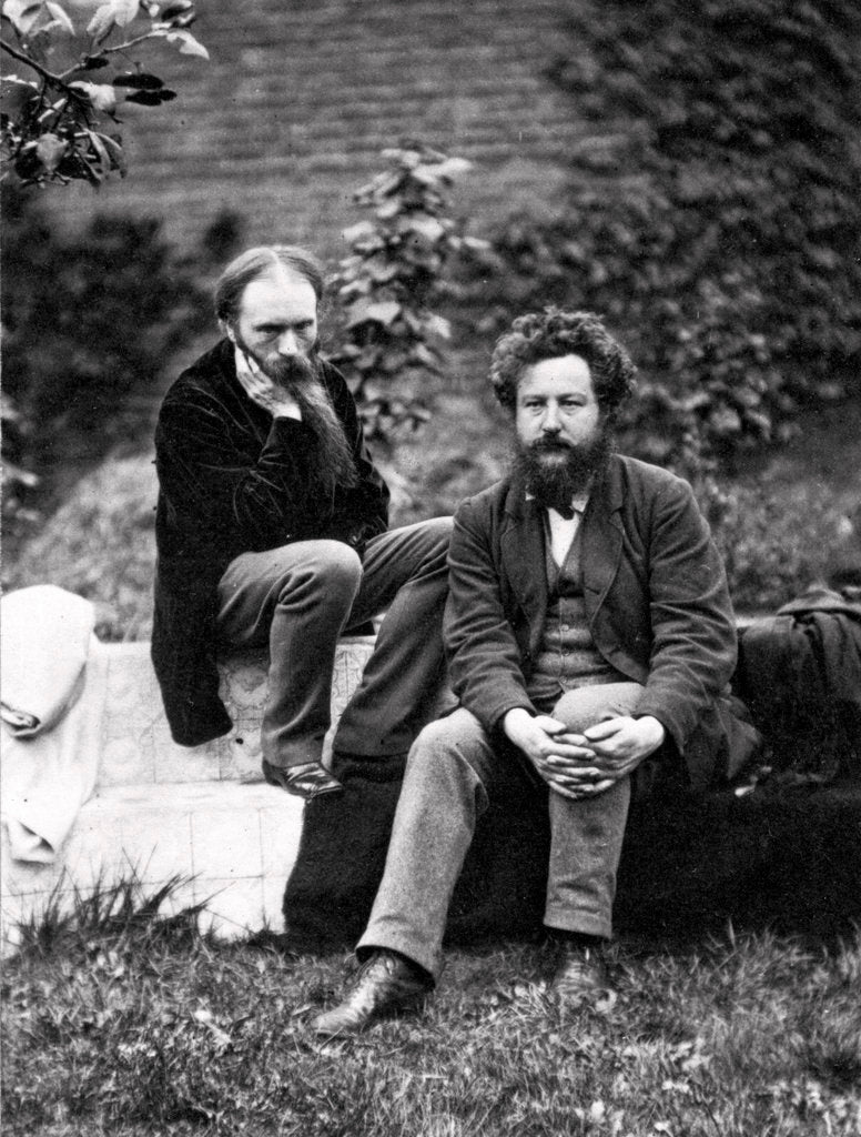 Detail of Sir Edward Burne-Jones and William Morris by Frederick Hollyer