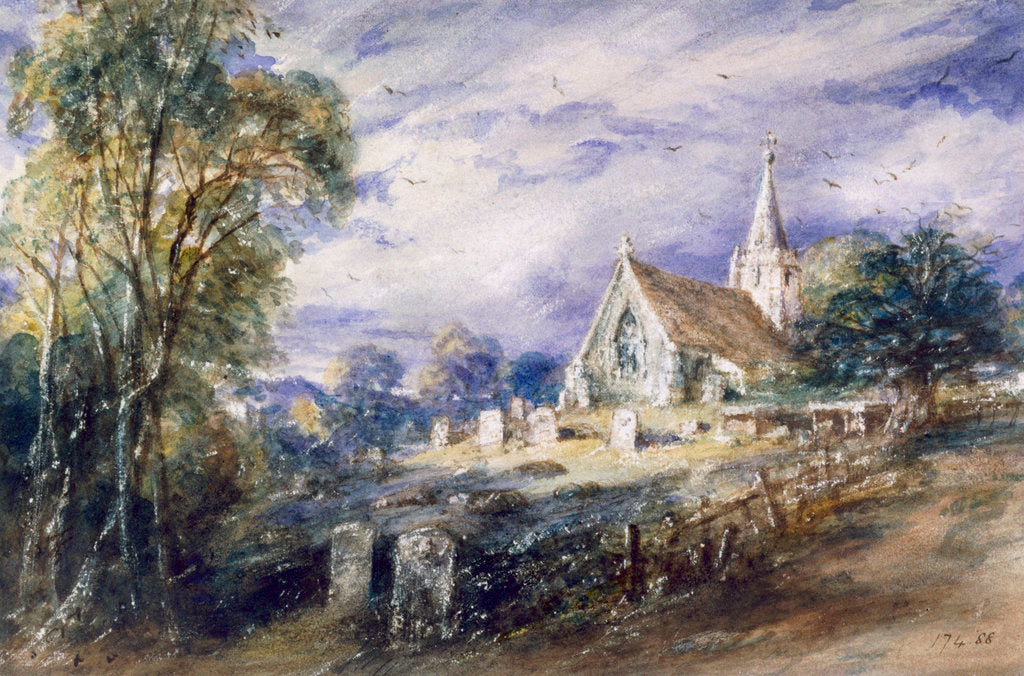 Detail of Stoke Poges Church, Buckinghamshire by John Constable
