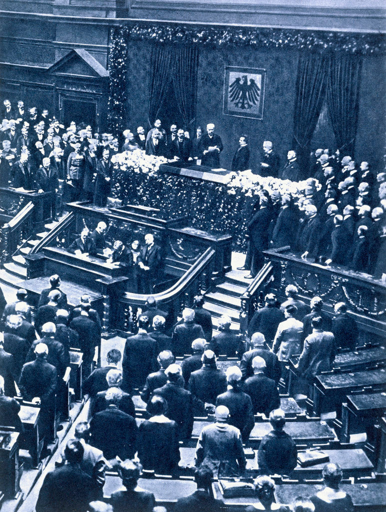 Detail of Swearing-in ceremony of President Field Marshal von Hindenburg by Anonymous