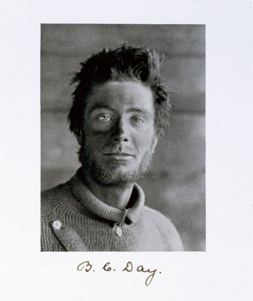 Detail of Bernard C Day, a member of Captain Scott's Antarctic expedition by Herbert Ponting