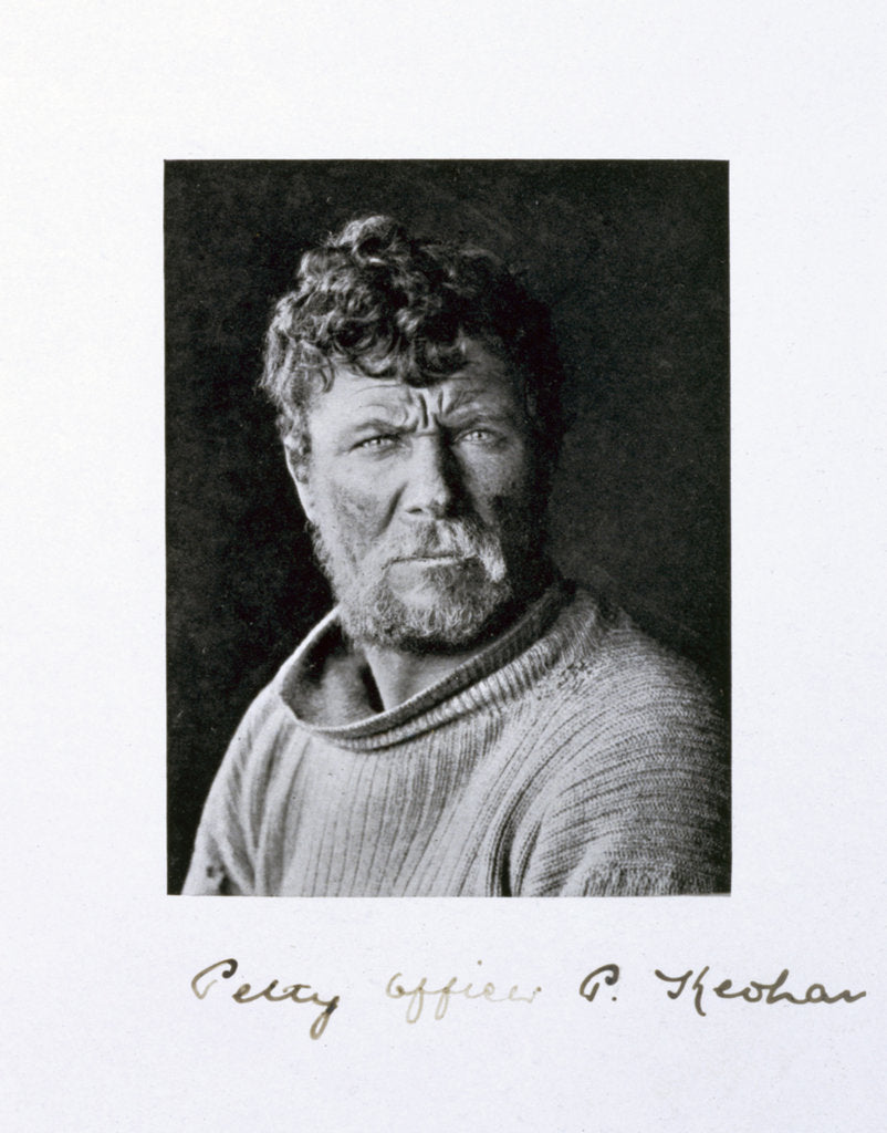 Detail of Petty Officer Patrick Keohane, a member of Captain Scott's Antarctic expedition, 1910-1913 by Herbert Ponting