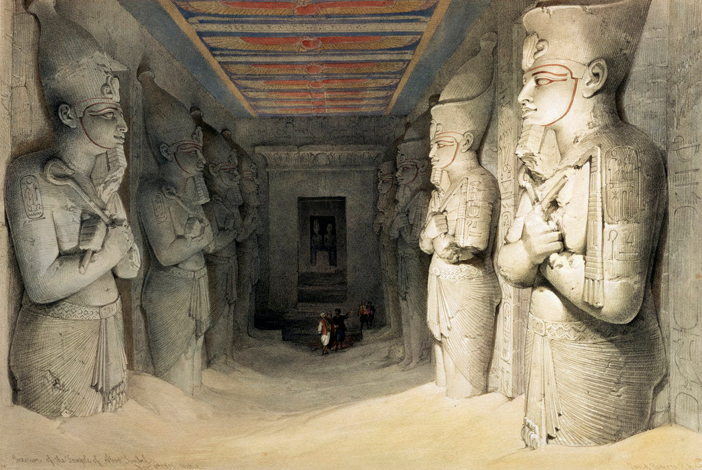 Detail of Interior of the Temple of Abu Simbel by David Roberts