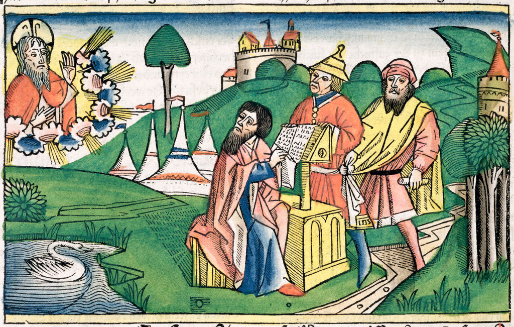 Detail of God making the Laws by Anonymous