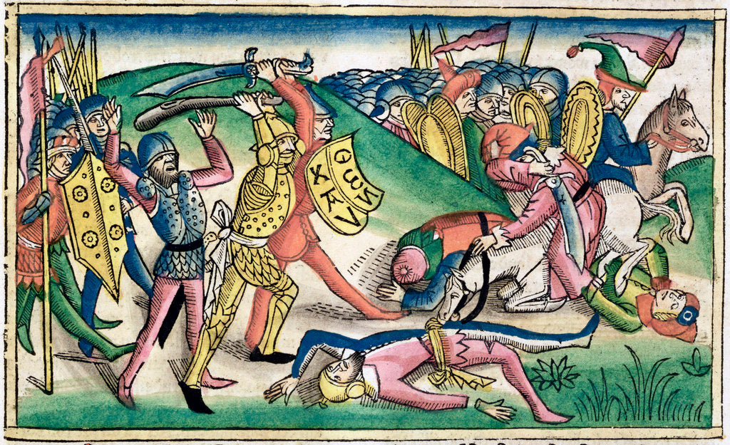 Detail of 1 Kings 15:16: War between Asa and Baasha by Anonymous