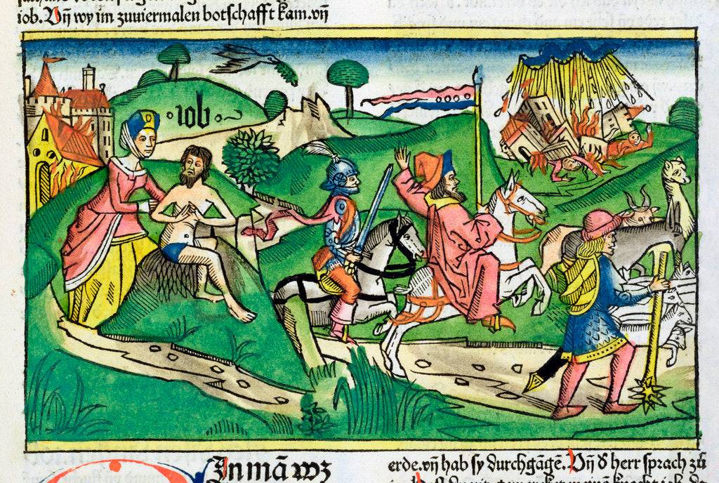Detail of Scene from the Book of Job by Anonymous