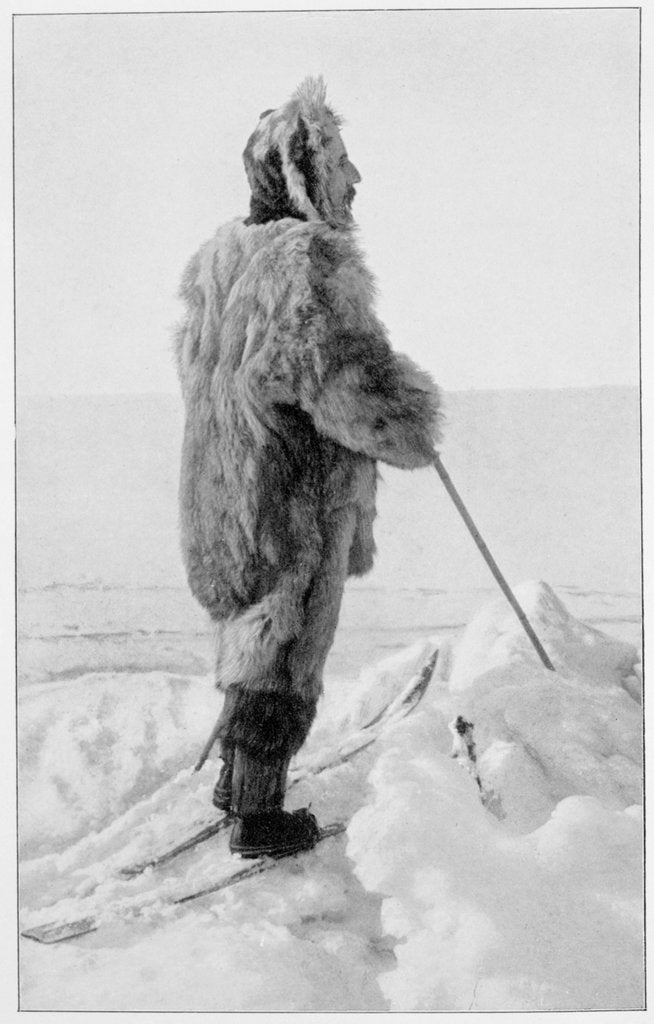 Detail of Roald Amundsen in polar kit, Antarctica, 1911-1912 by Unknown