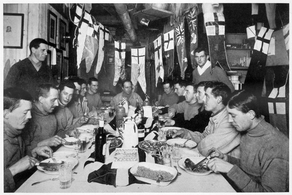 Detail of Captain Scott's last Birthday Dinner by Herbert Ponting