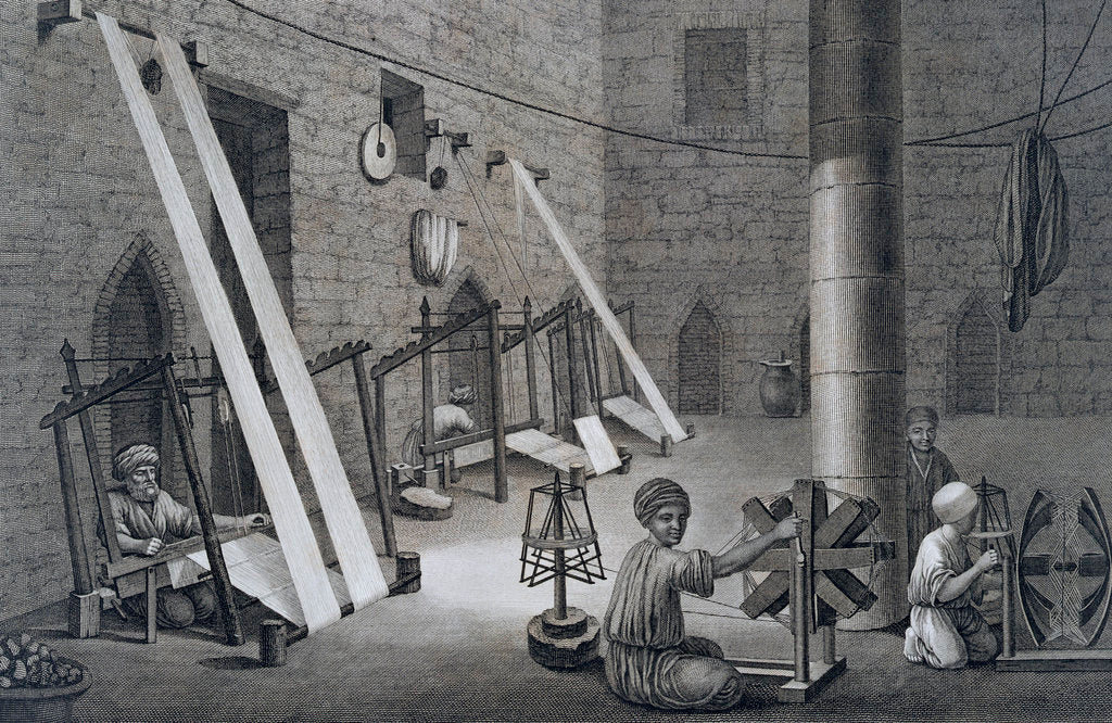 Detail of Interior of a Weavers Workshop by Schroeder