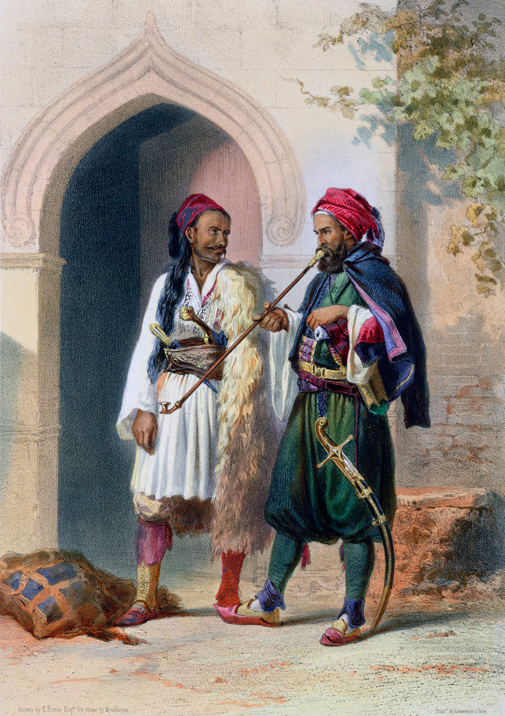 Detail of Arnaout and Osmanli soldiers in Alexandria by Mouilleron