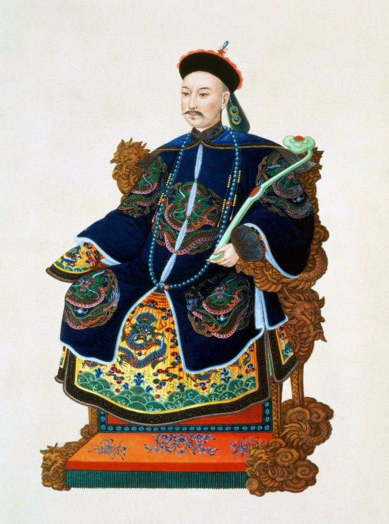 Detail of Portrait of a mandarin by Anonymous