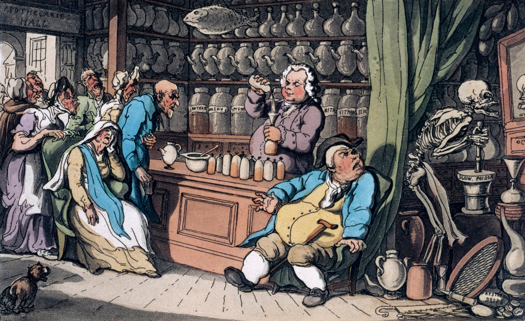 Detail of I have a secret art to cure/ Each malady which men endure by Thomas Rowlandson