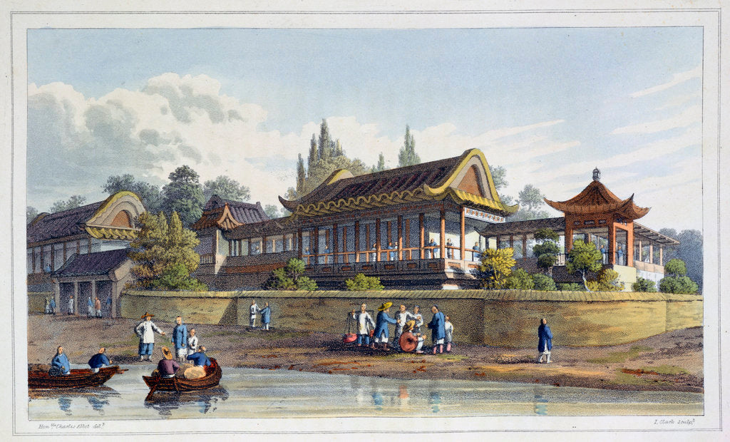 Detail of Summer Palace of the Emperor, Opposite the City of Tien-Sing by J Clark