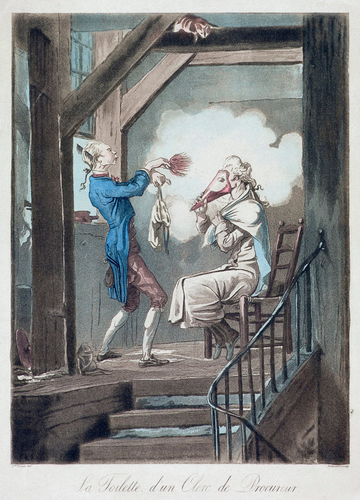 Detail of The Toilet of an Attorney's Clerk by Philibert Louis Debucourt
