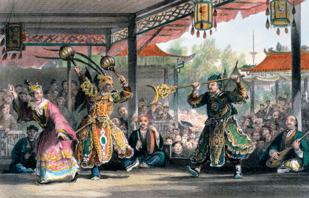 Detail of Scene from the Spectacle of 'The Sun and Moon' by Thomas Allom