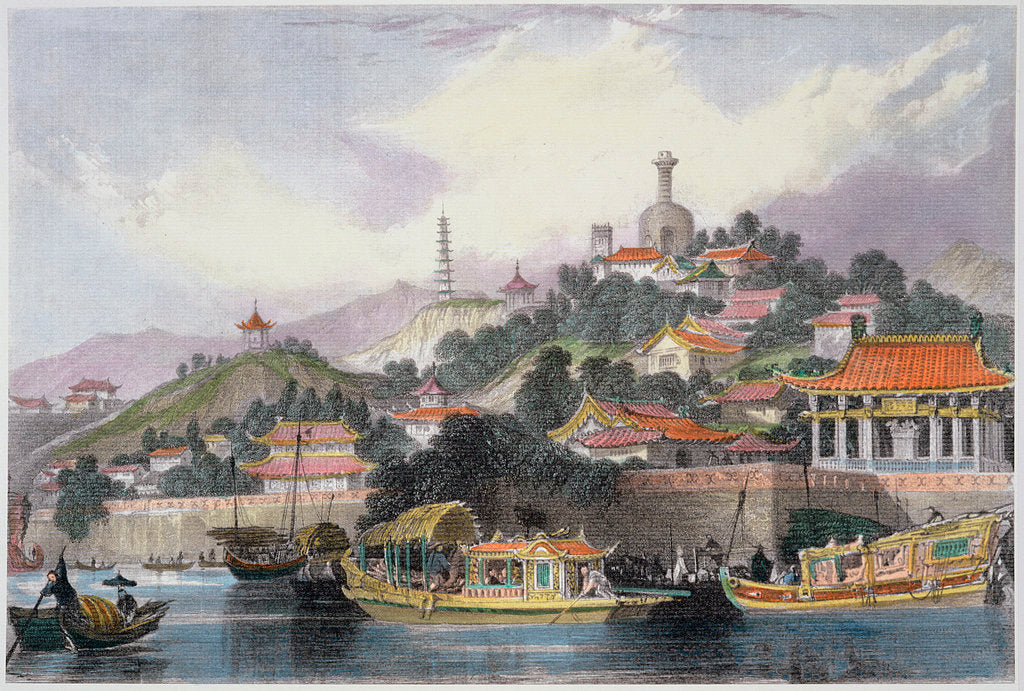 Detail of Garden of the Imperial Palace by Thomas Allom