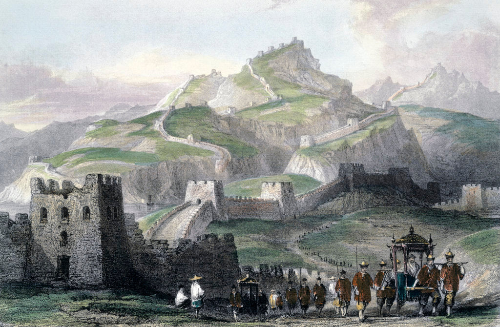 Detail of The Great Wall of China by Thomas Allom