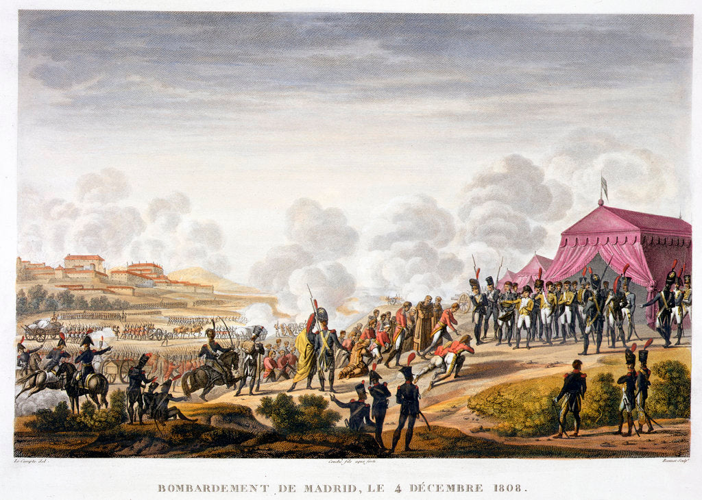 Detail of The bombardment of Madrid by Edme Bovinet