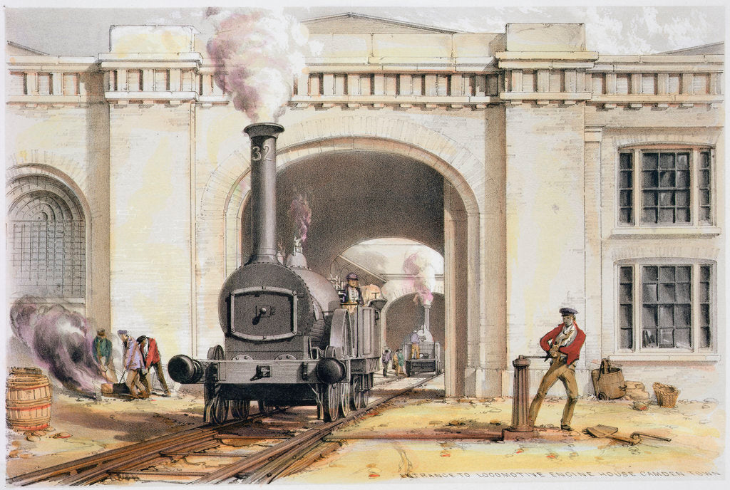 Detail of Entrance to the locomotive engine house by John Cooke Bourne