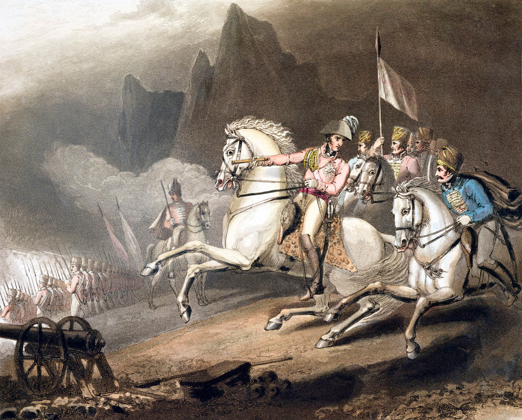 Detail of Battle of the Pyrenees by T Fielding