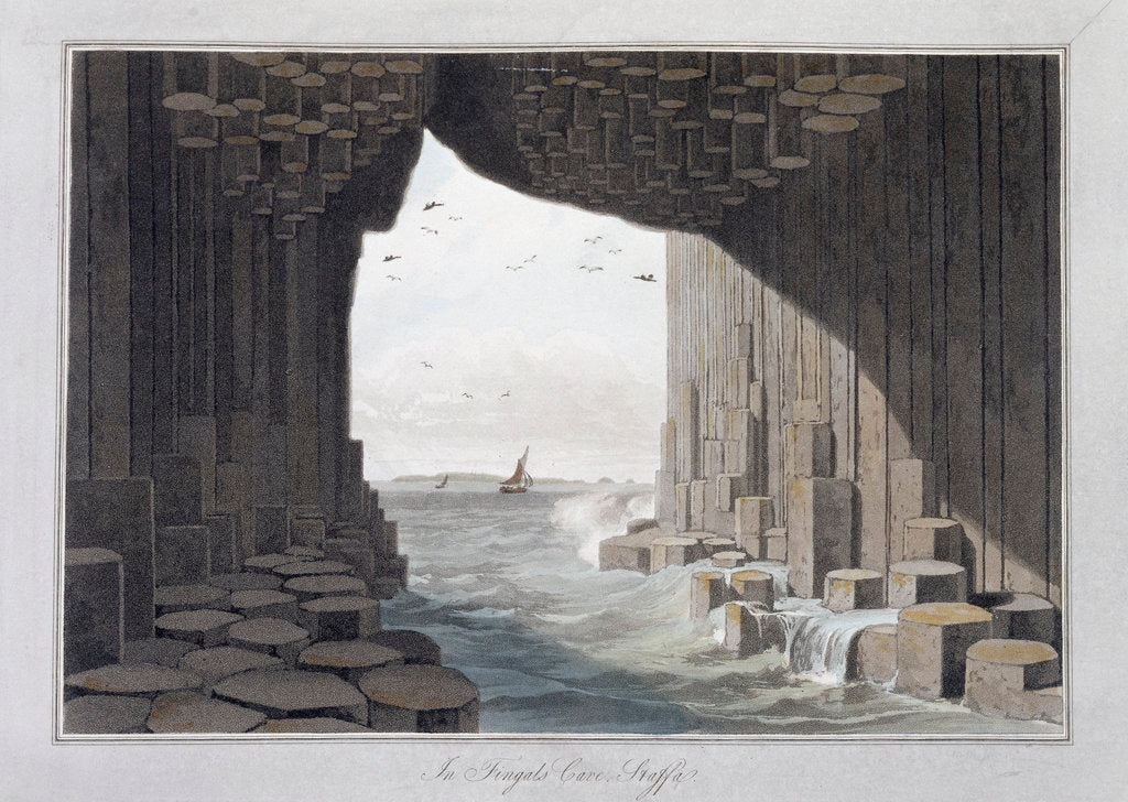 Detail of In Fingal's Cave by William Daniell