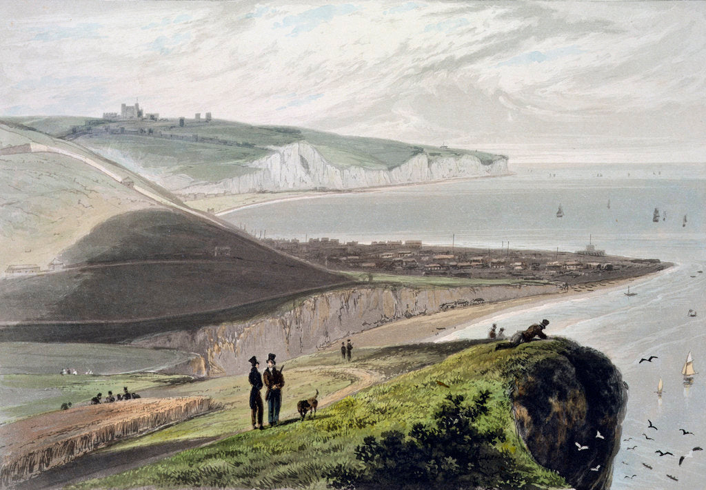 Detail of Dover, from Shakespeare's Cliff by William Daniell