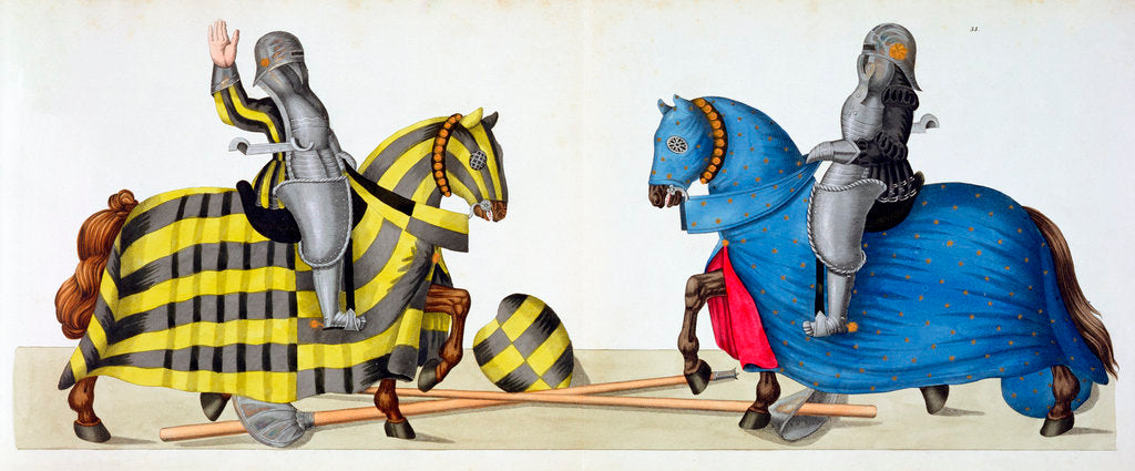 Detail of Two knights at a tournament by Friedrich Martin von Reibisch