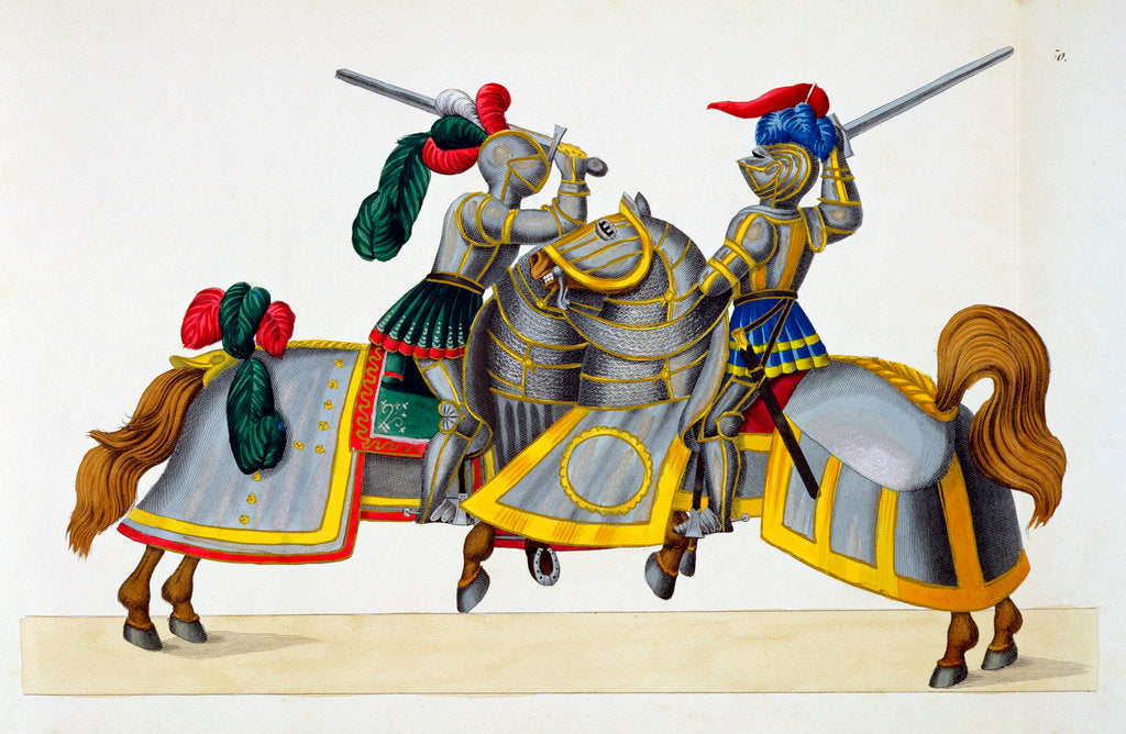 Detail of Two knights at a tournament by Friedrich Martin von Reibisch
