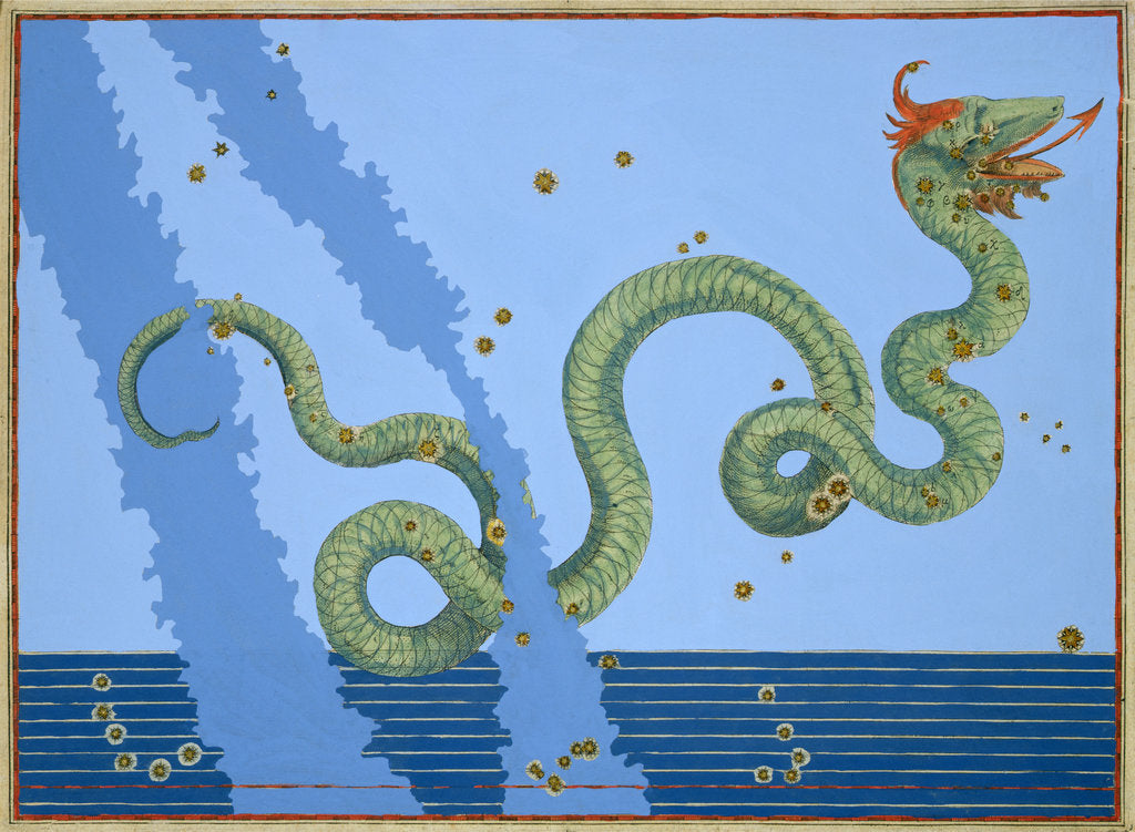 Detail of Constellation of Serpens, 1603 by Johann Bayer