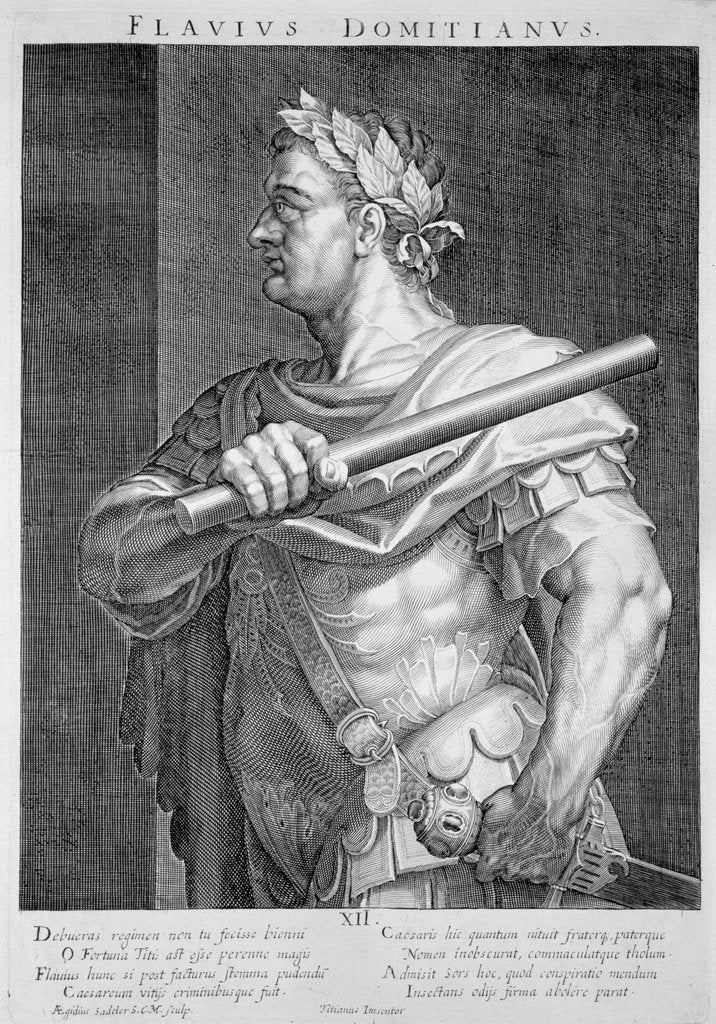 Detail of Flavius Domitian by Aegidius Sadeler II