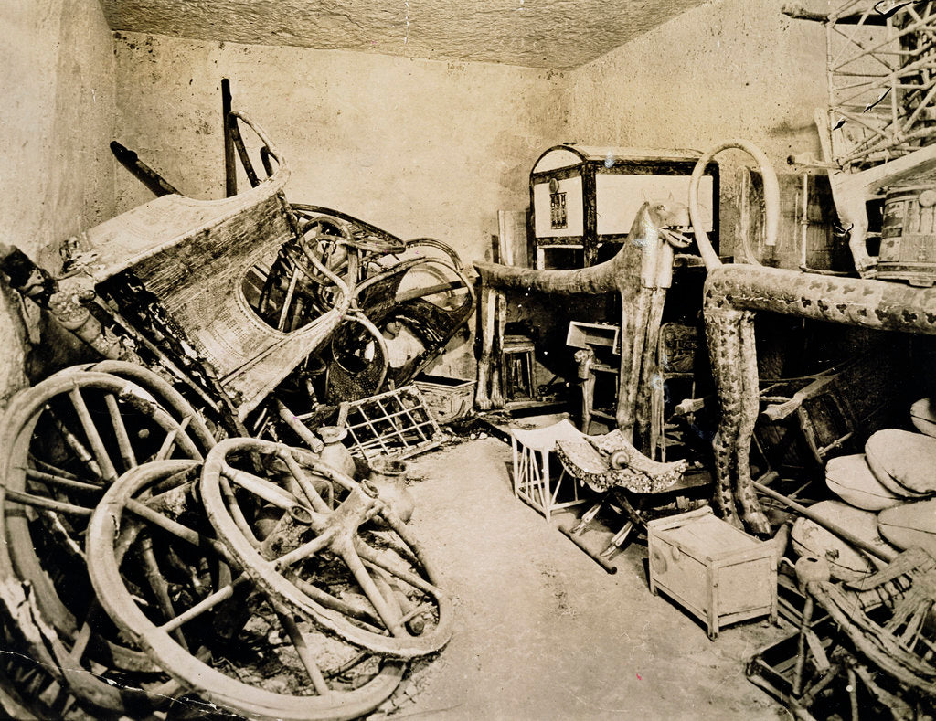 Detail of Tutankhamun's tomb by Harry Burton