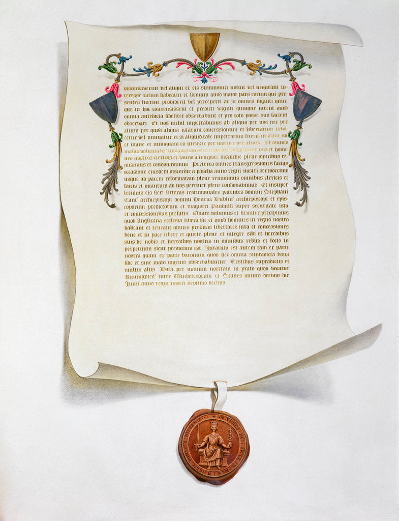 Detail of Facsimile edition of the Magna Carta by Anonymous
